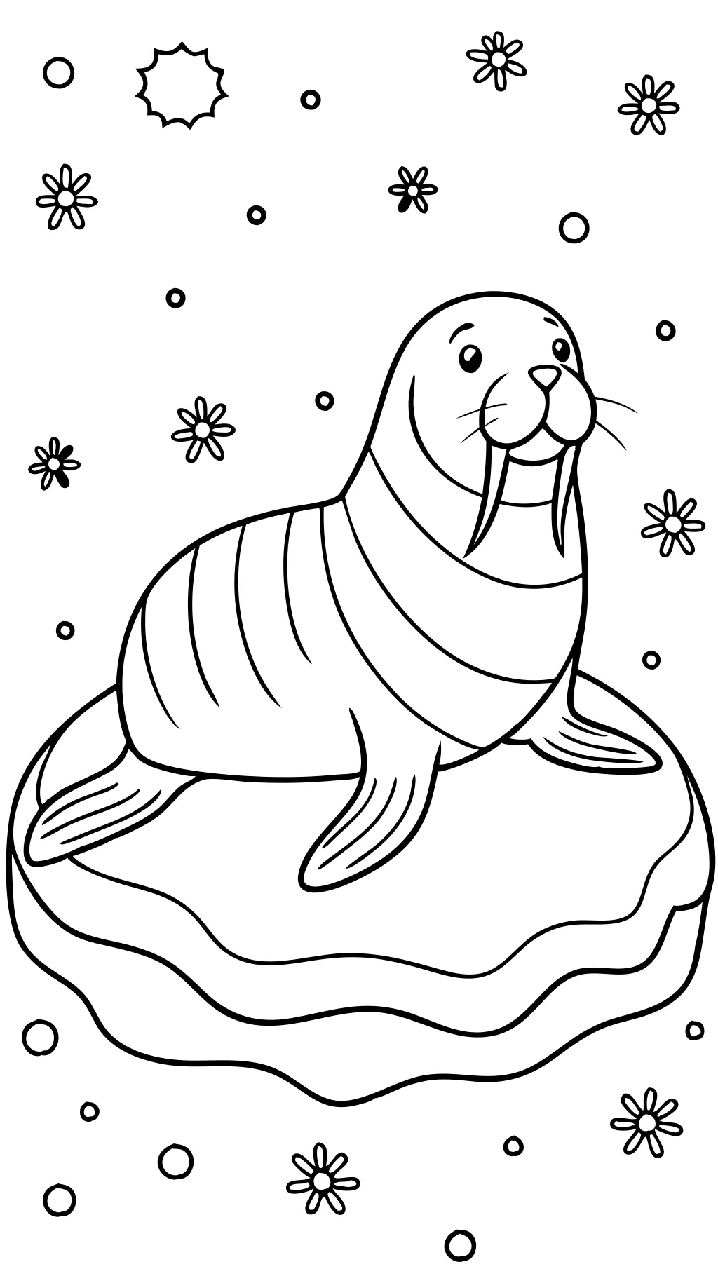 walrus coloring page